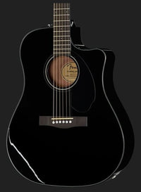 Fender CD60SCE BLK WN Guitarra Electroacústica Dreadnought Negra 14