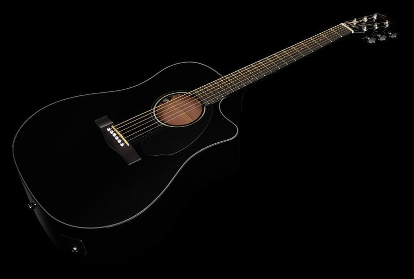 Fender CD60SCE BLK WN Guitarra Electroacústica Dreadnought Negra 18