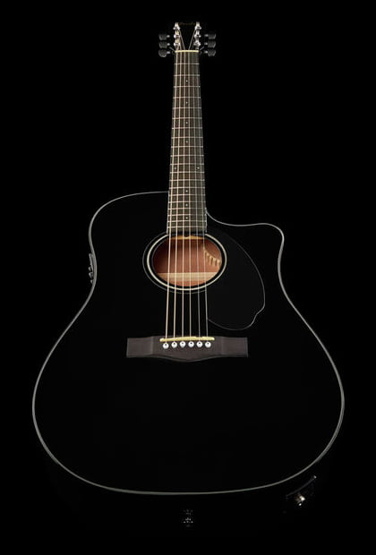 Fender CD60SCE BLK WN Guitarra Electroacústica Dreadnought Negra 21