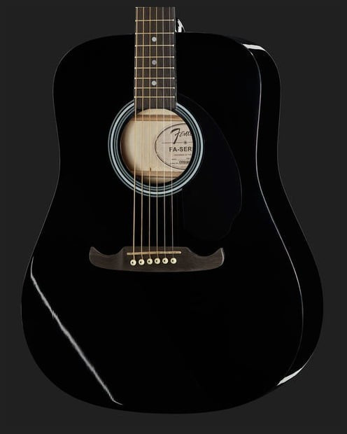 Fender FA125 BLK Guitarra Acústica Dreadnought Negra 8