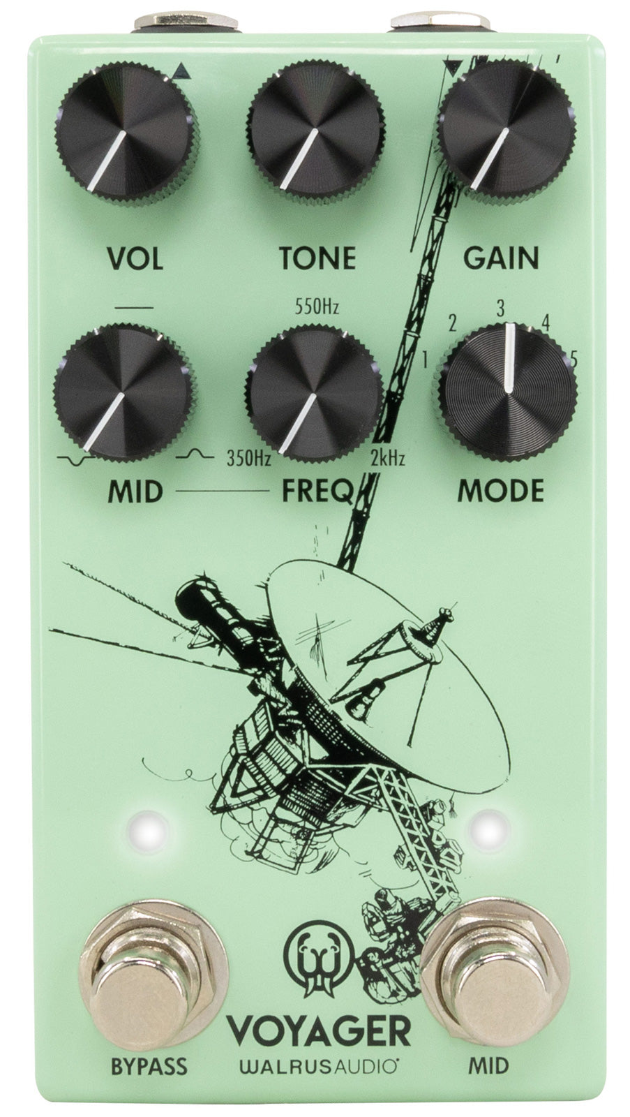 Walrus Voyager MKII SF Pedal Preamplificador Overdrive Seafoam 1