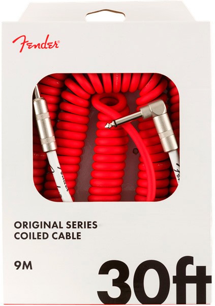 Fender 0990823005 Original Series Cable Instrumento Rizado Jack Recto Angulado 9M Fiesta Red 4