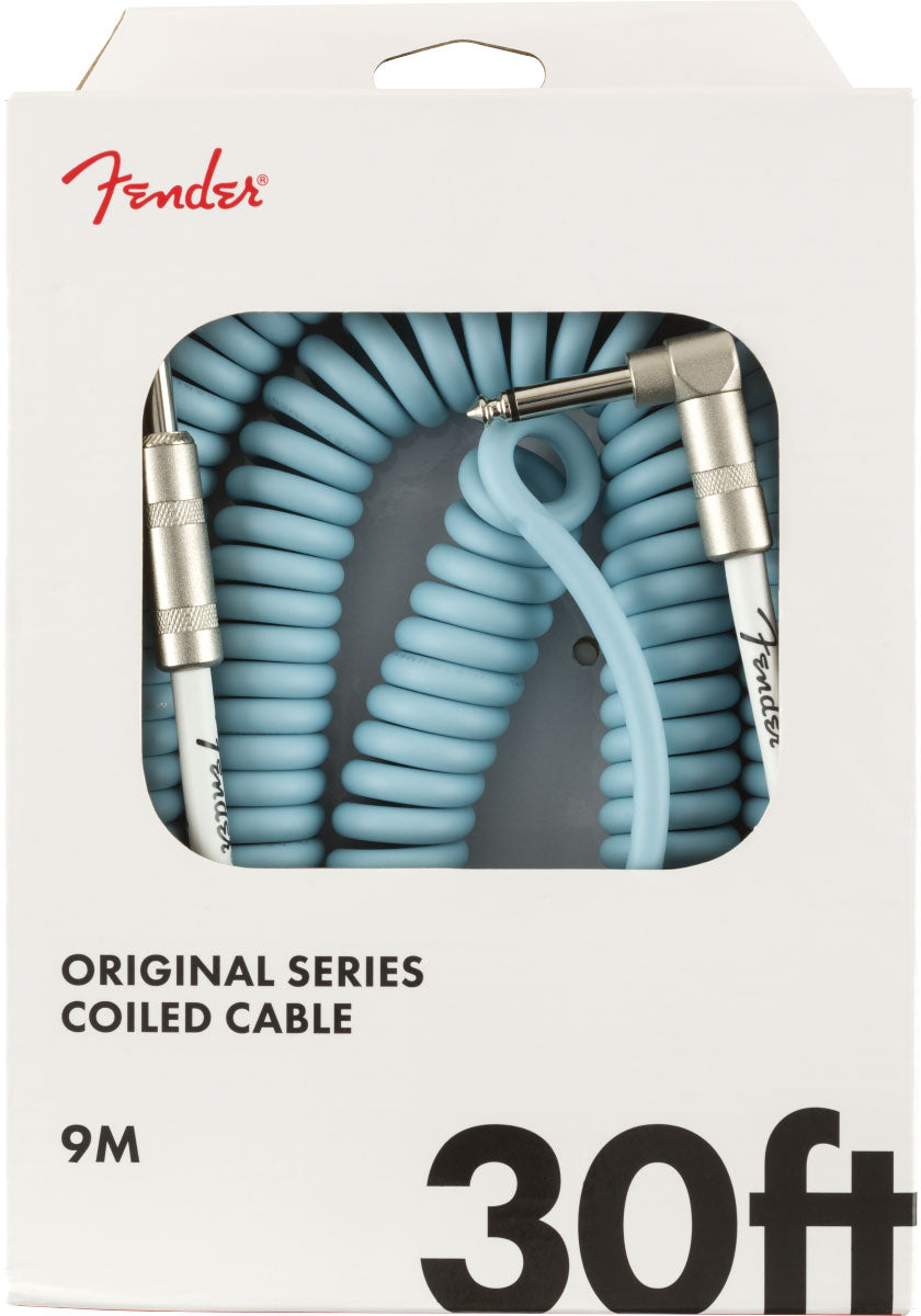 Fender 0990823006 Original Series Cable Instrumento Rizado Jack Recto Angulado 9M Daphne Blue 4