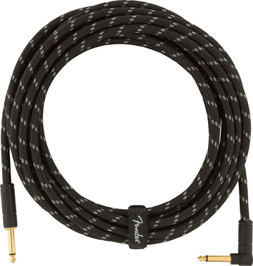 Fender 0990820079 Deluxe Cable Instrumento Recto Angulado Black Tweed 5.5 Metros 1
