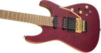 Jackson USA Phil Collen PC1 Satin Stain CFMN Guitarra Eléctrica Satin Transparent Red 7