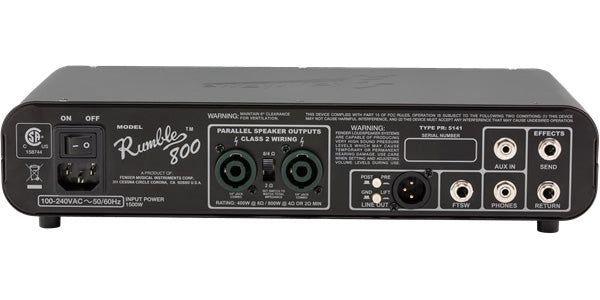 Fender Rumble 800 HD Amplificador Cabezal Bajo 9