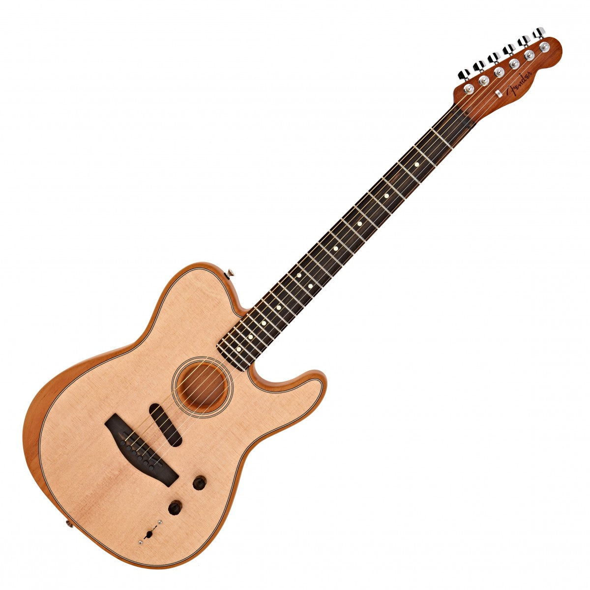 Fender American Acoustasonic Telecaster Guitarra Electroacústica Natural 7