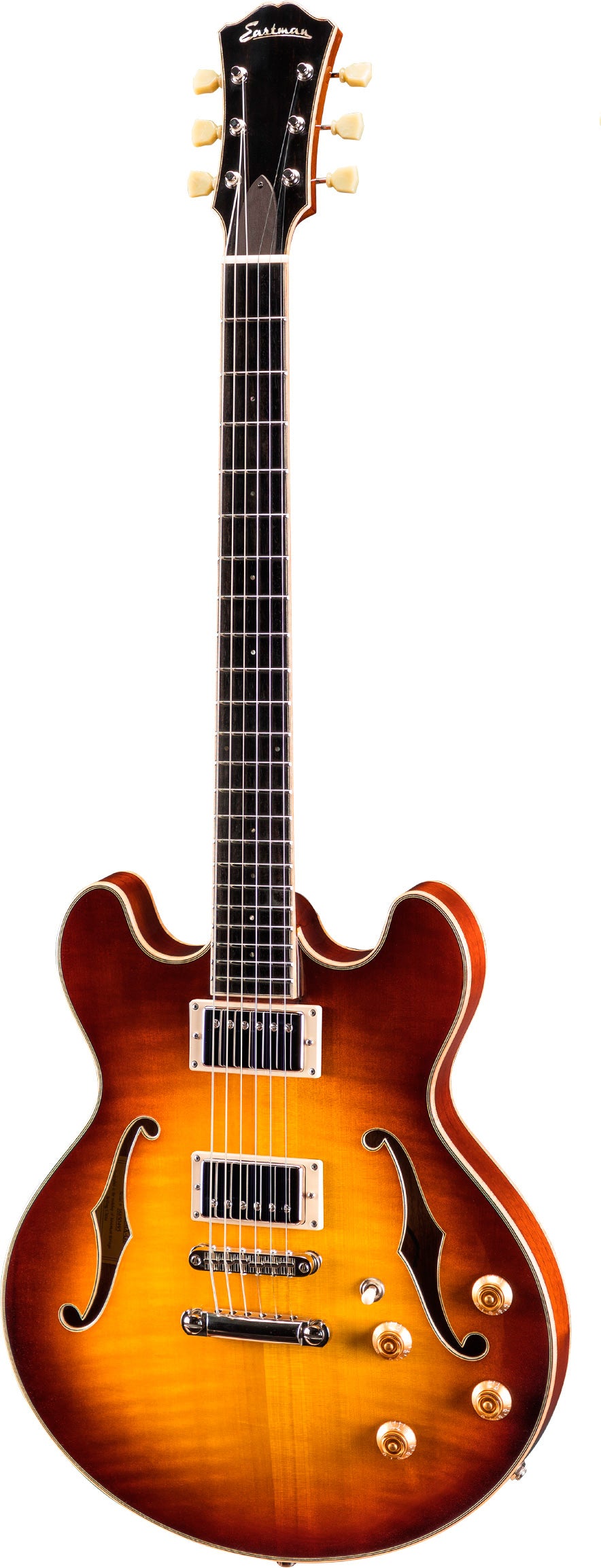 Eastman T185MX-GB Archtop Thinline Guitarra Eléctrica Gold Burst 1