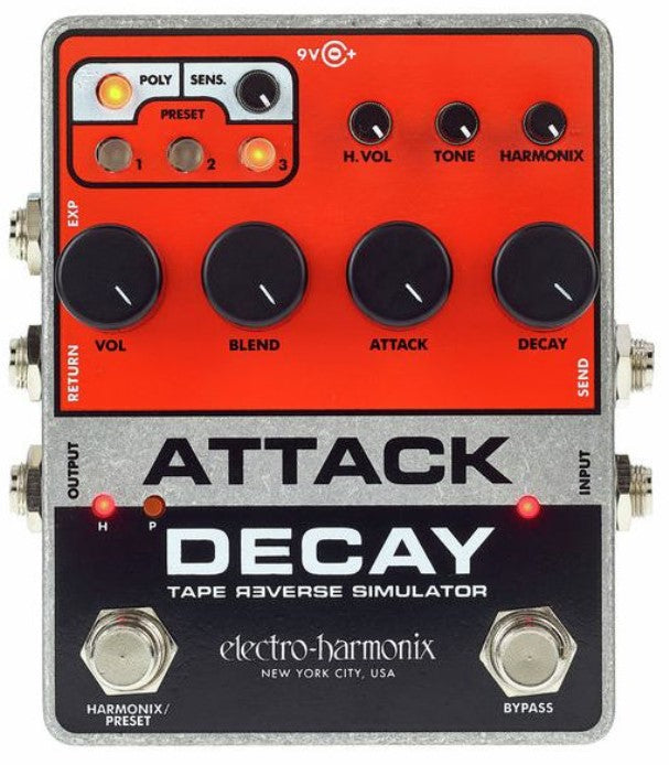 Electro Harmonix Attack Decay Tape Reverse Simulator Pedal 1