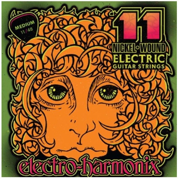 Electro Harmonix Nickel 11 Medium Juego Cuerdas Guitarra Eléctrica 011-048 1