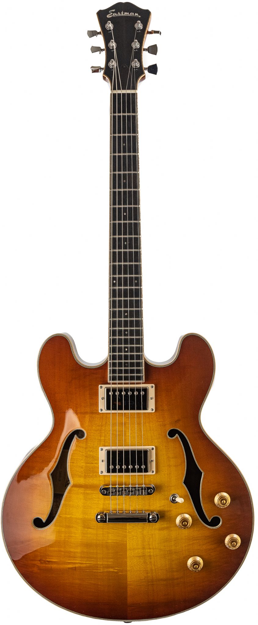 Eastman T186MX-GB Guitarra Eléctrica Archtop Thinline Gold Burst 1