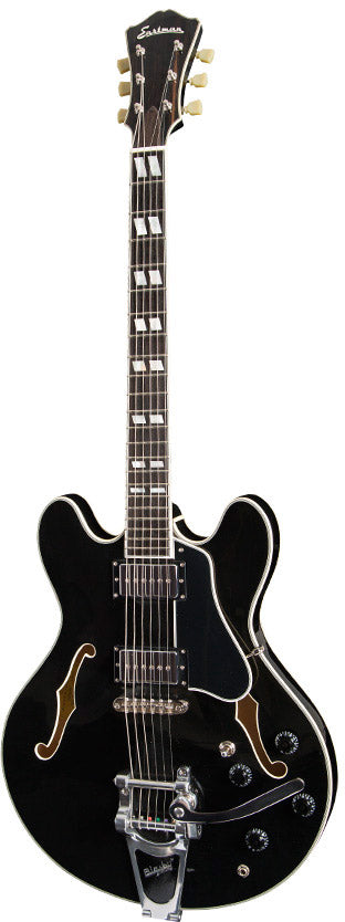 Eastman T486B BK Archtop Thinline Guitarra Eléctrica Negra 1