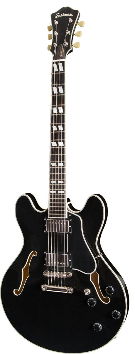 Eastman T486 BK Archtop Thinline Guitarra Eléctrica Negra 1