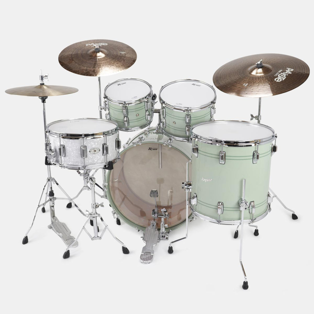 Rogers PT-0420-HX-SG Powertone Batería Acústica Sage Green Lacquer 2