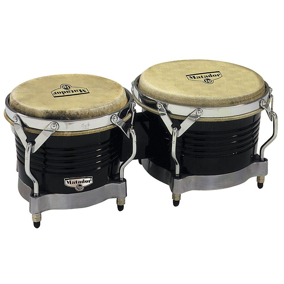 Latin Percussion M201BKWC Bongos Black Chrome 1