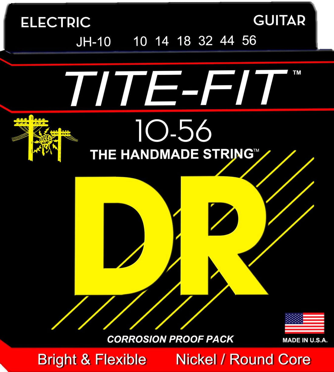 DR JH10 Jeff Heale Tite Fit Juego Cuerdas Guitarra Eléctrica 010-056 1