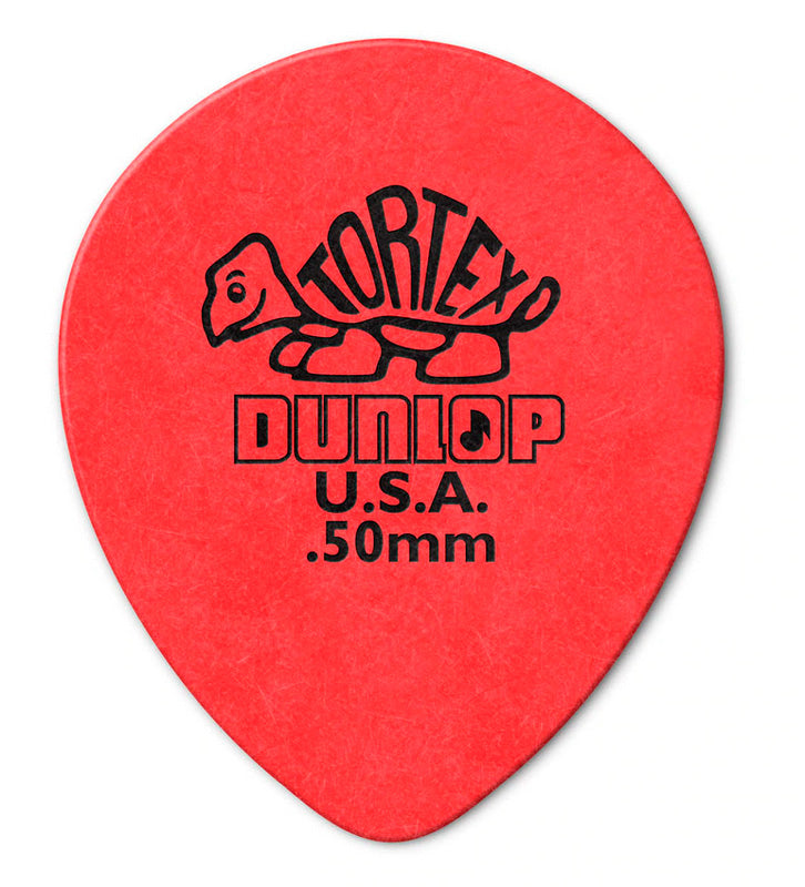 Dunlop 413R50 Tortex Teardrop S Púa 0.50mm Roja. Unidad 1