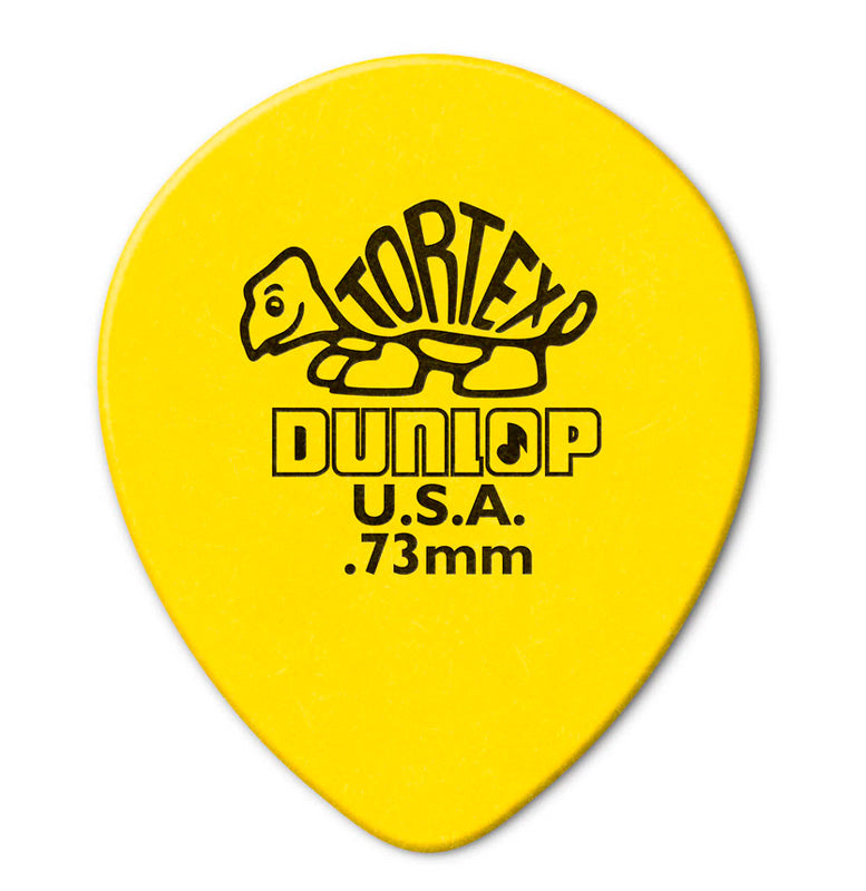 Dunlop 413R73 Tortex Teardrop S Púa 0.73mm Amarilla. Unidad 1