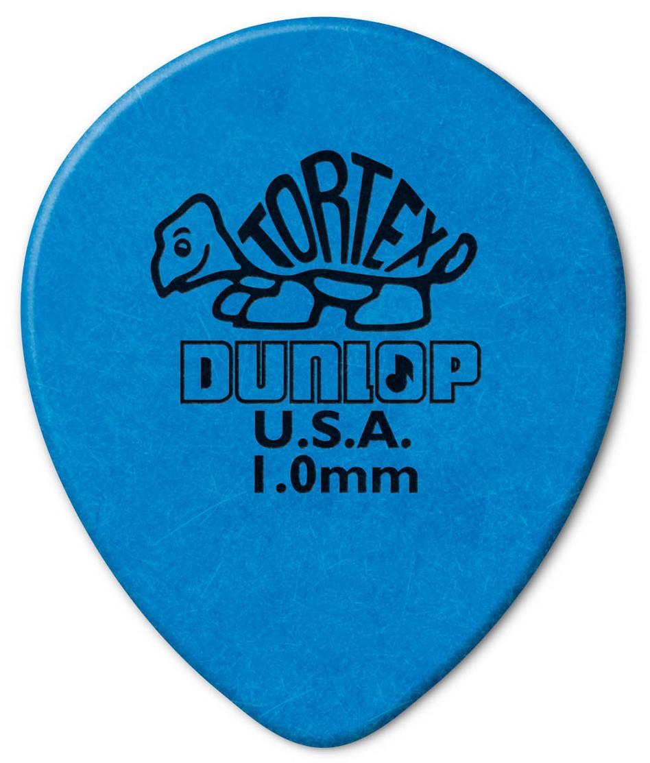 Dunlop 413R100 Tortex Teardrop S Púa 1mm Azul. Unidad 1