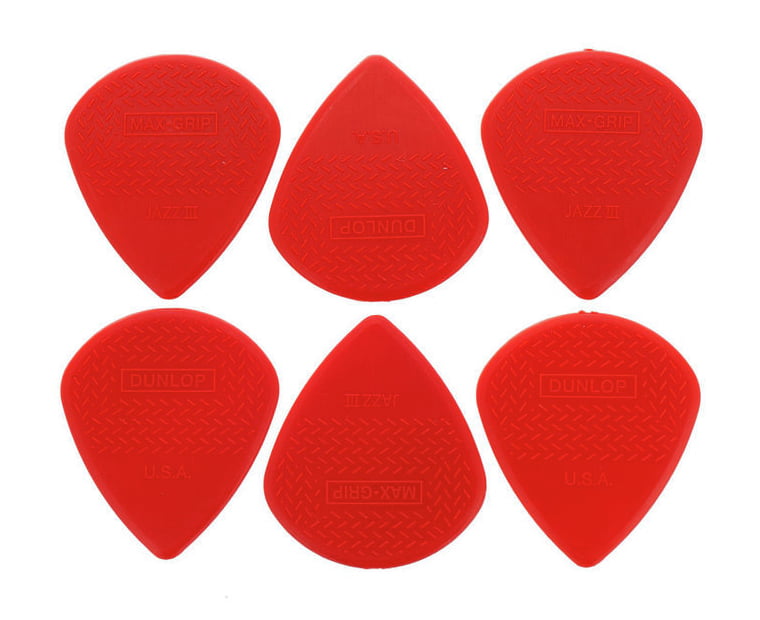 Dunlop 471P3N Nylon Jazz Pack 6 Púas 1.38mm Rojas 1