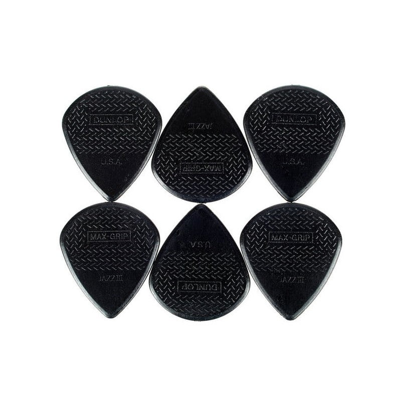 Dunlop 471P3S Pack 6 Púas Jazz Stiffo 1.38mm Negras 1