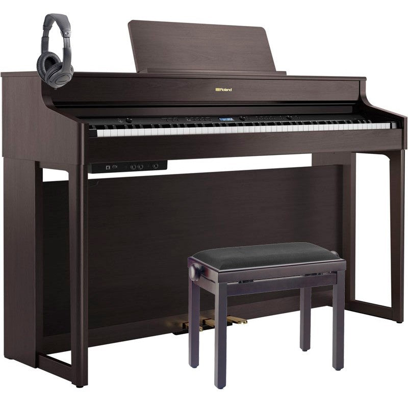 Roland -Pack- HP702 DR Piano Digital Dark Rosewood + Banqueta y Auriculares 1