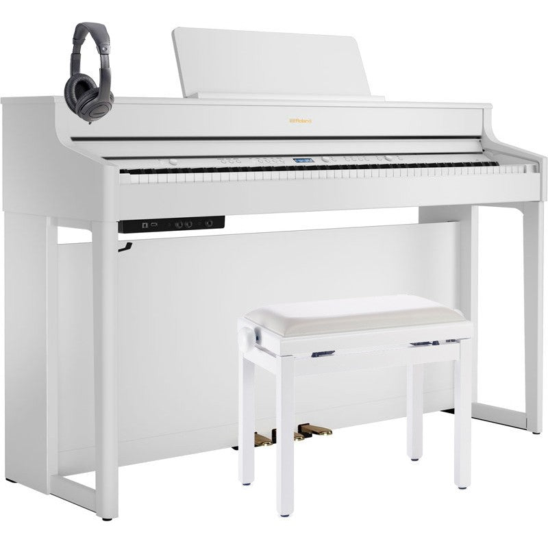 Roland -Pack- HP702 WH Piano Digital Blanco + Banqueta y Auriculares 1