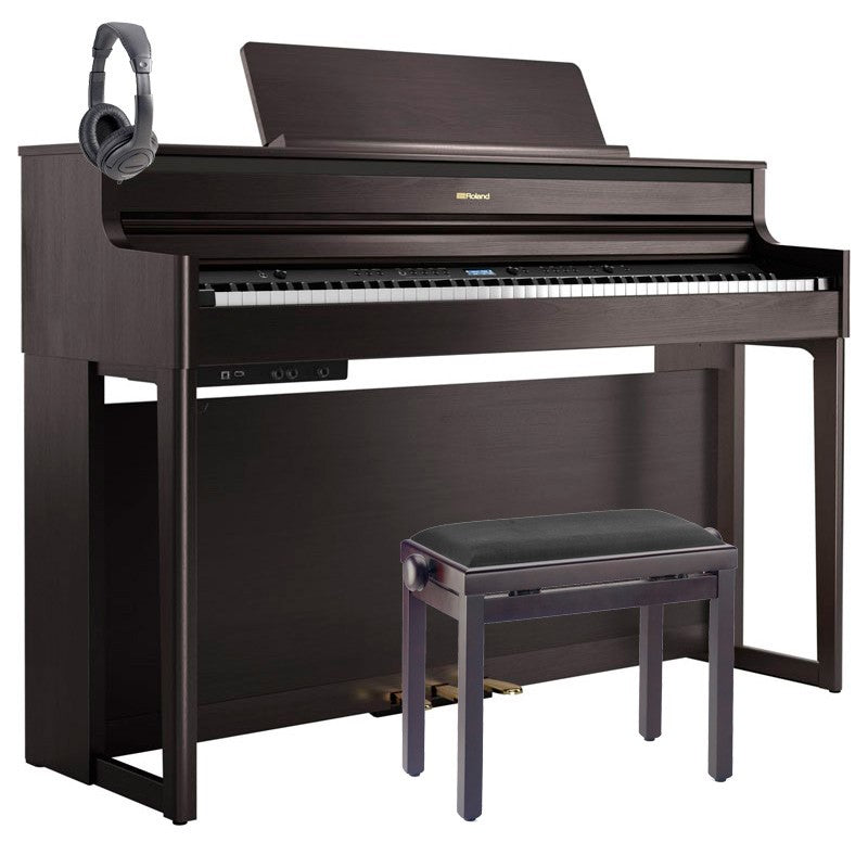 Roland -Pack- HP704 DR Piano Digital Dark Rosewood + Banqueta y Auriculares 1