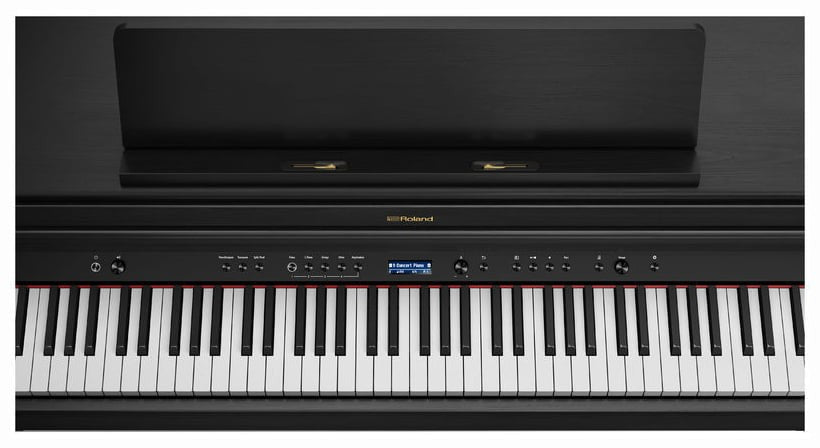 Roland -Pack- HP704 CH Piano Digital Charcoal Black + Banqueta y Auriculares 2