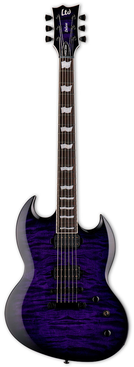 ESP LTD Viper1000QM STPSB Guitarra Eléctrica See Thru Purple Sunburst 1