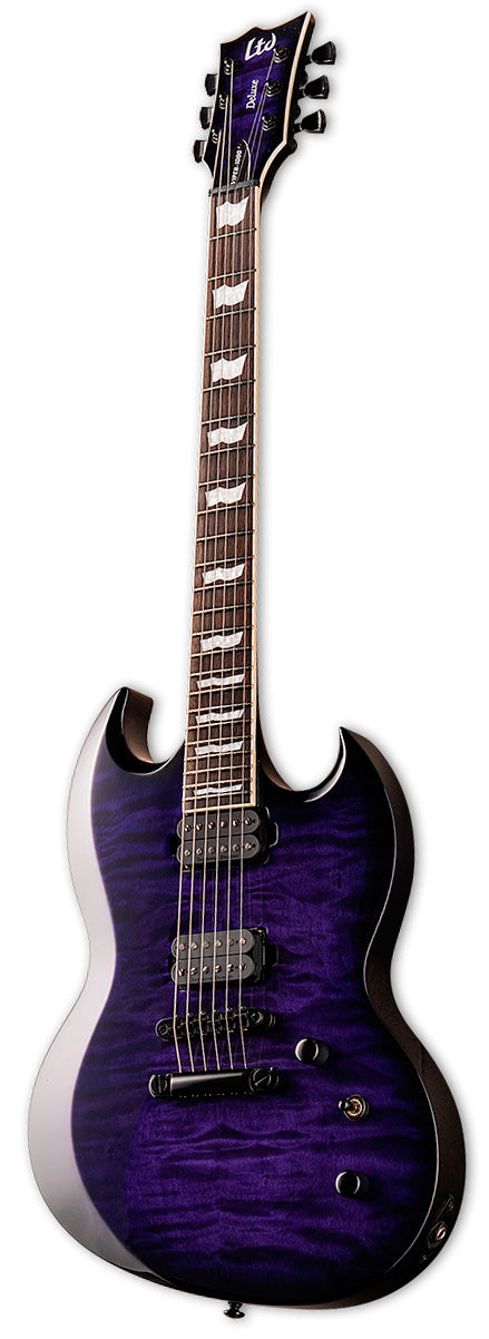 ESP LTD Viper1000QM STPSB Guitarra Eléctrica See Thru Purple Sunburst 2