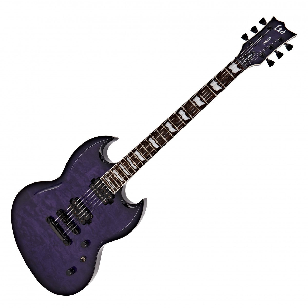 ESP LTD Viper1000QM STPSB Guitarra Eléctrica See Thru Purple Sunburst 9