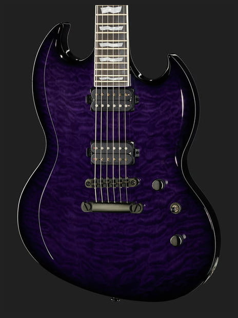 ESP LTD Viper1000QM STPSB Guitarra Eléctrica See Thru Purple Sunburst 12