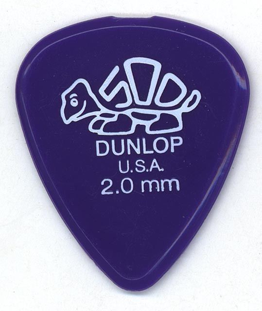 Dunlop 41R200 Delrin 500 Púa 2.00mm. Unidad 1