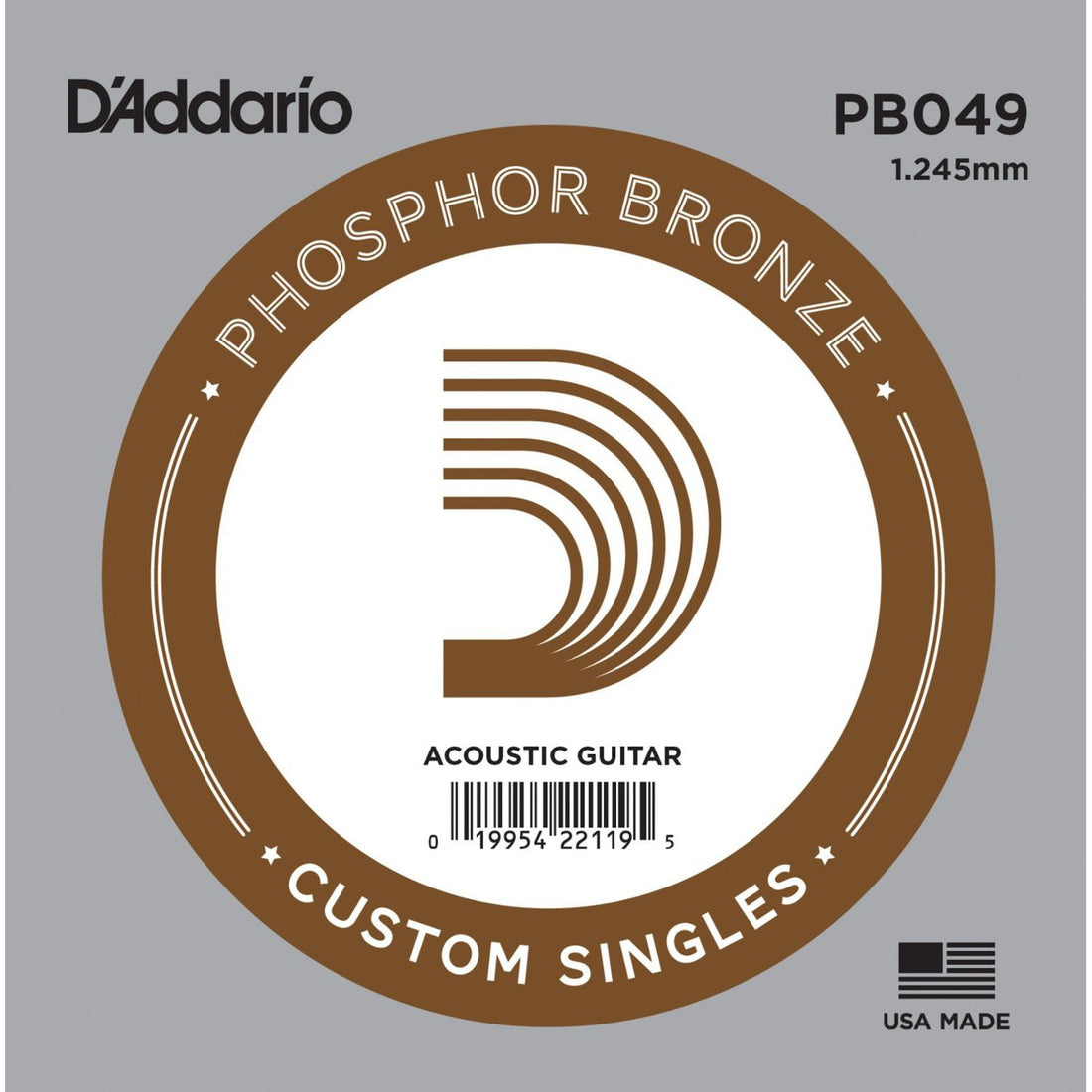 Daddario PB049 Cuerda Guitarra Acústica Bronze 1