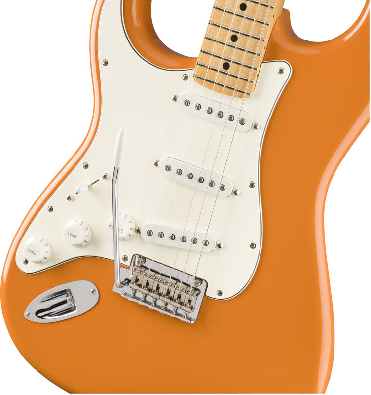 Fender Player Stratocaster LH MN Guitarra Eléctrica Zurdos Capri Orange 4