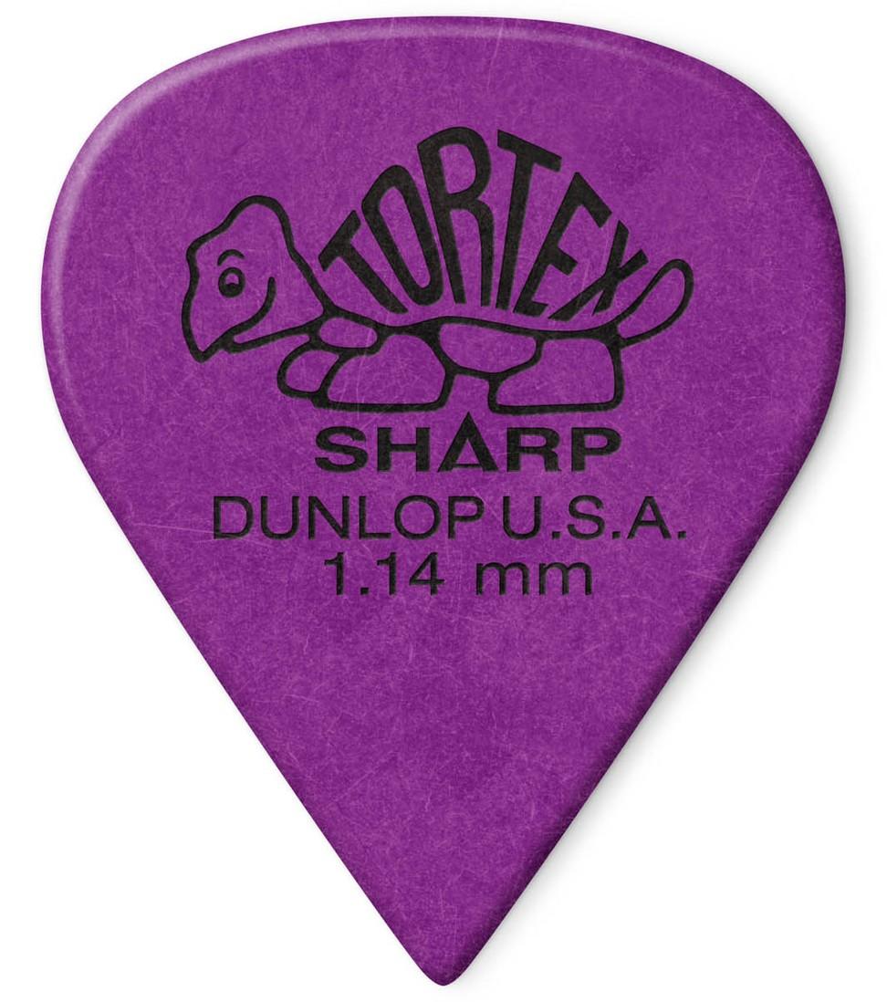 Dunlop 412R114 Tortex Sharp Púa 1.14mm. Unidad 1