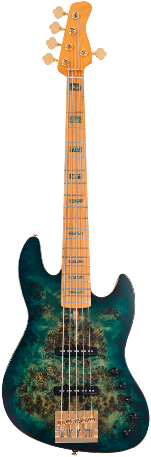 Marcus Miller V10-5 TGS Bajo Eléctrico 5 Cuerdas Transparent Green Satin 1