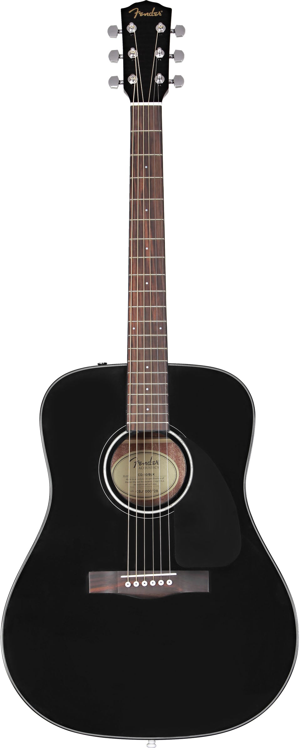 Fender CD60 V3 WN Guitarra Acústica Dreadnought Negra 1