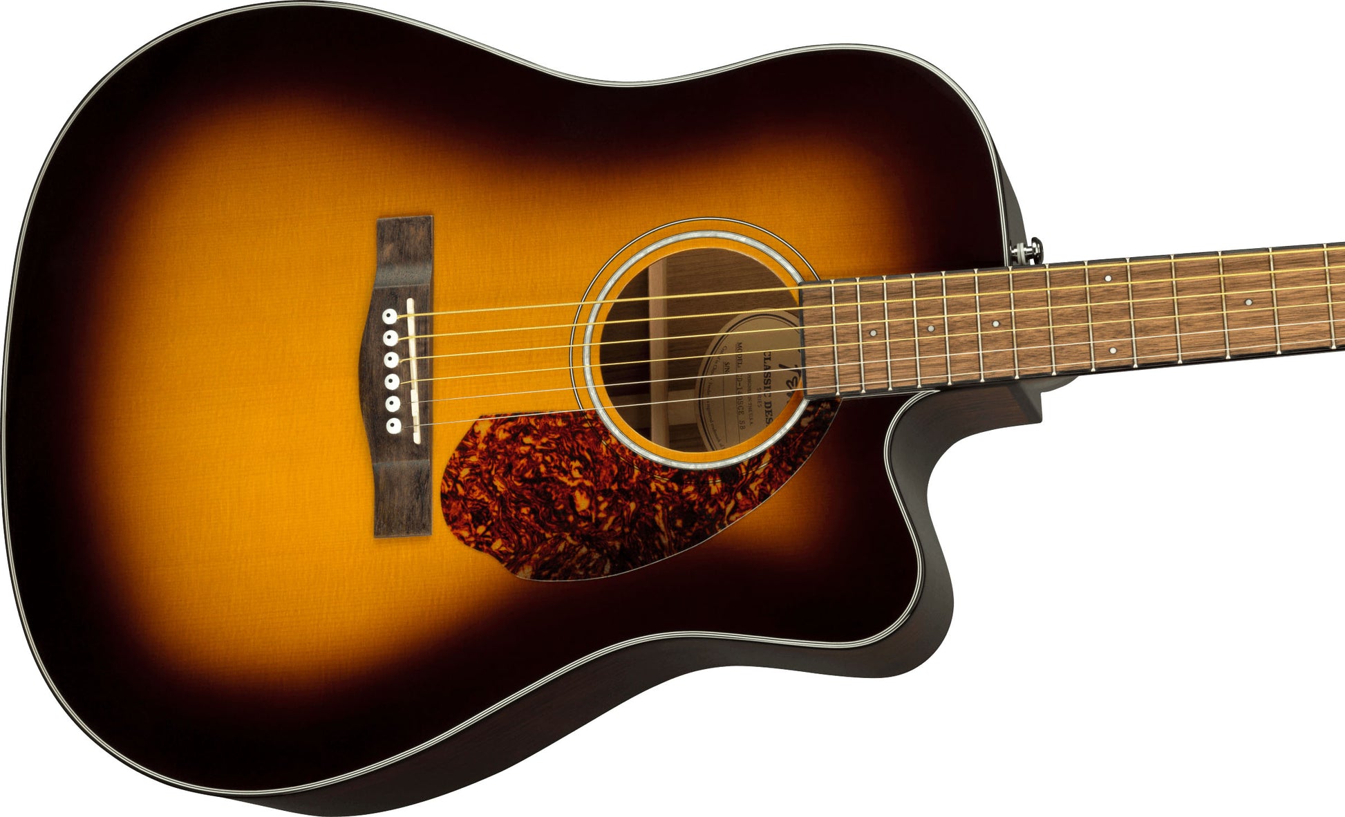 Fender CD140SCE WN Guitarra Electroacústica Dreadnought Sunburst 4