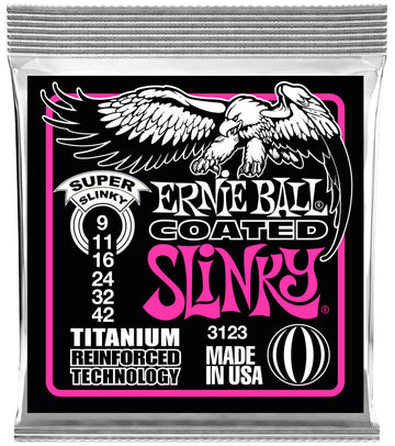 Ernie Ball EB3123 Super Slinky Titanium Juego Cuerdas Guitarra Eléctrica 009-042 1