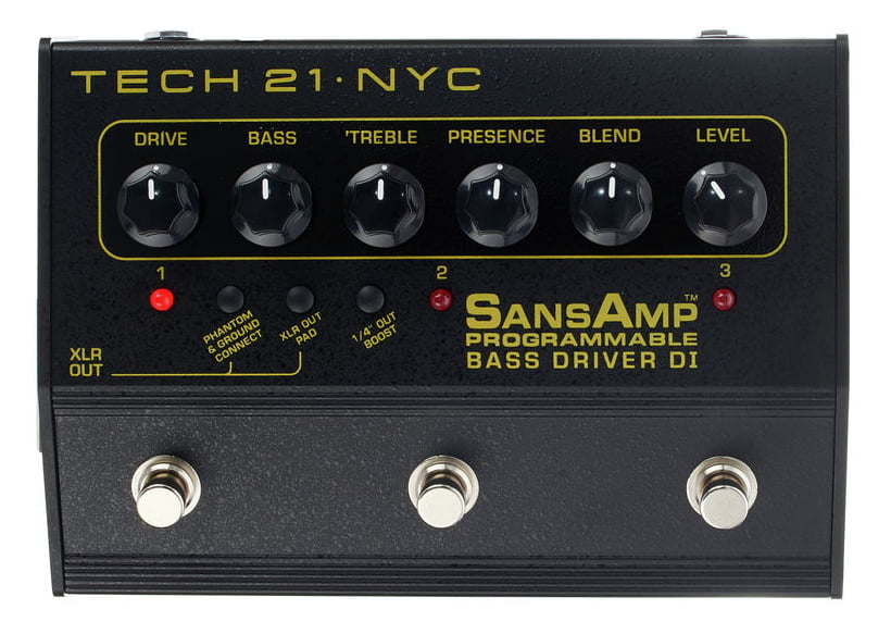 Tech 21 SansAmp Bass Driver DI Programmable Pedal Preamplificador para Bajo 1