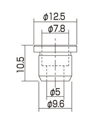 All Parts AP0287003 String Ferrules (4 Pieces) for Bass Black 3/8 1