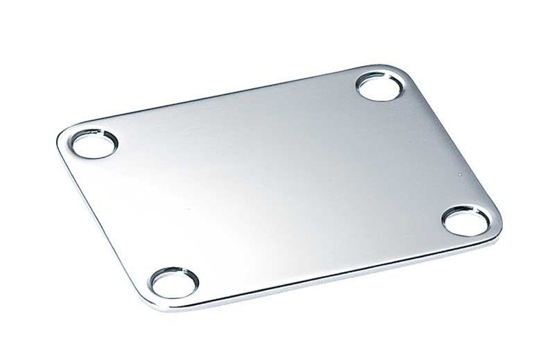 All Parts AP0600010 Neck Plate Steel 4 Hole for Guitar or Bass Chrome 1