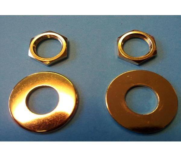 All Parts AP6691002 Nut and Washer for Schaller Strap Lock System (2 Each) Gold 1