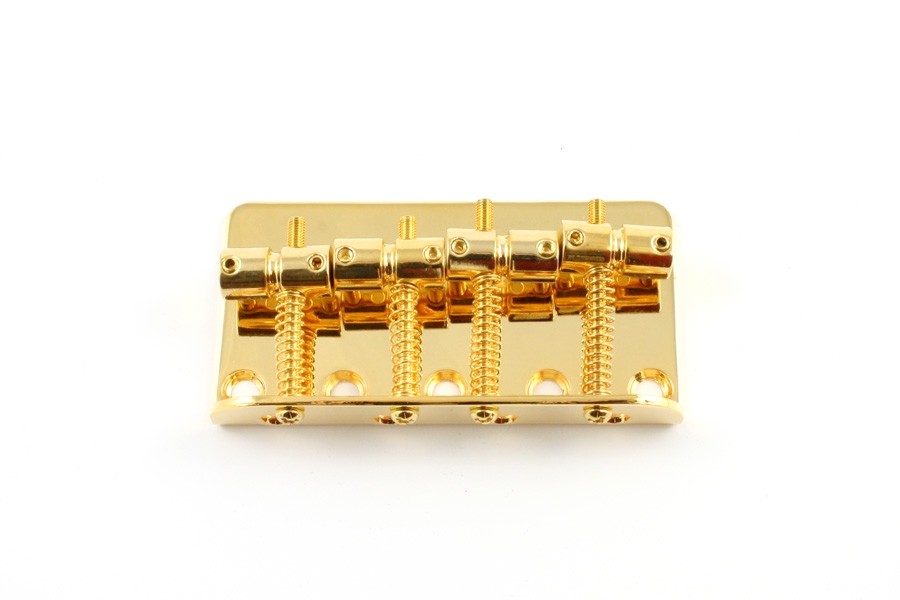 All Parts BB0310002 Bass Bridge Gold with Screws for Fender 2-1/4 String Spacing 1