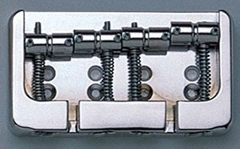 All Parts BB3415010 Hipshot Top Load or Through The Body Bass Bridge Chrome 2-1/4 String Spacing 1