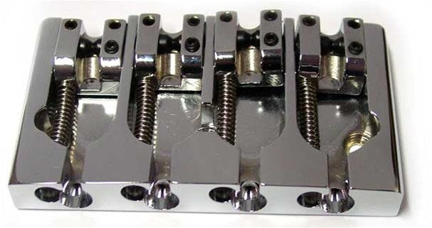 All Parts BB3416010 Hipshot a Style Bass Bridge Chrome Over Brass 2-1/4 String Spacing 1