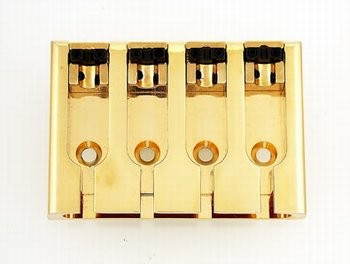 All Parts BB3421002 Bass Bridge Lock-Down Saddles Gold Adjustable Spacing 2-1/8 to 2-5/16 1