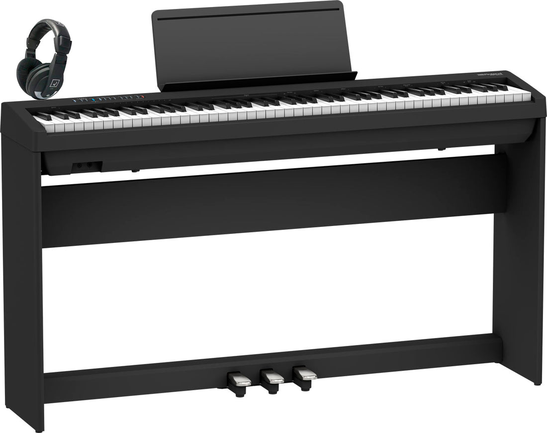 Roland -Pack- FP30X BK Piano Digital + Soporte + Pedalera y Auriculares 1